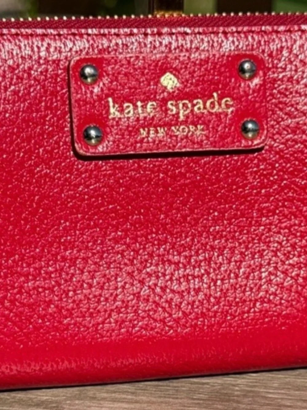 Kate Spade Red zip-around wallet